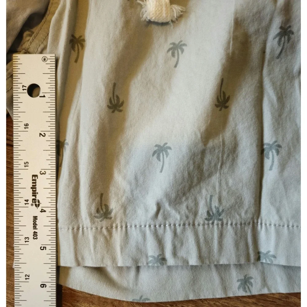 TRUNKS SURF & SWIM CO. STRETCH CHINO PALM PULL-ON LIGHT DENIM SHORTS SIZE MEDIUM